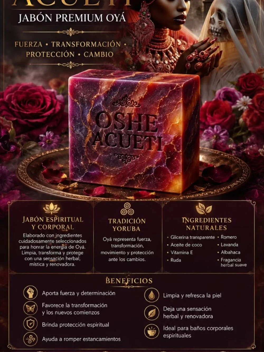 OSHE ACUETI Jabón Unisex Oyá 130 g